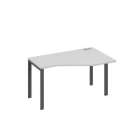 А4 А1 054 СЕ (Серый/Антрацит) Стол эргономичный правый "Техно" на металлокаркасе UNO