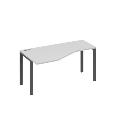А4 А1 055 СЕ (Серый/Антрацит) Стол эргономичный левый "Техно" на металлокаркасе UNO