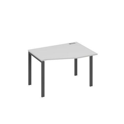 А4 А1 062 СЕ (Серый/Антрацит) Стол эргономичный правый "Техно" на металлокаркасе UNO