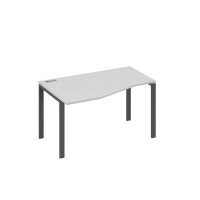А4 А1 063 СЕ (Серый/Антрацит) Стол эргономичный левый "Техно" на металлокаркасе UNO