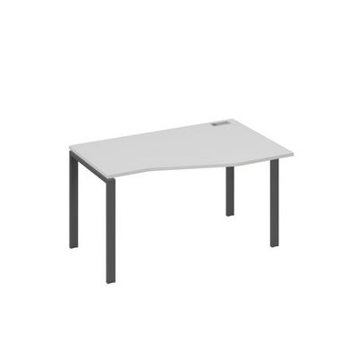 А4 А1 064 СЕ (Серый/Антрацит) Стол эргономичный правый "Техно" на металлокаркасе UNO
