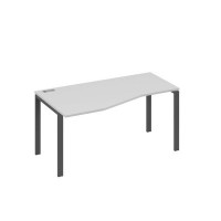 А4 А1 065 СЕ (Серый/Антрацит) Стол эргономичный левый "Техно" на металлокаркасе UNO