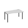 А4 А1 066 СЕ (Серый/Антрацит) Стол эргономичный правый "Техно" на металлокаркасе UNO