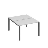 А4 А1 173 СЕ (Серый/Антрацит) Рабочая станция на каркасе UNO столы 2х120
