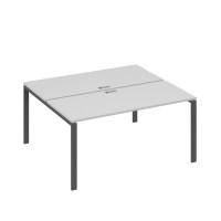 А4 А1 175 СЕ (Серый/Антрацит) Рабочая станция на каркасе UNO столы 2х160