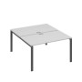 А4 А1 177 СЕ (Серый/Антрацит) Рабочая станция на каркасе UNO столы 2х140