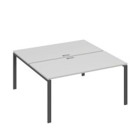 А4 А1 178 СЕ (Серый/Антрацит) Рабочая станция на каркасе UNO столы 2х160