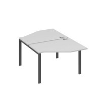 А4 А1 186 СЕ (Серый/Антрацит) Рабочая станция опоры UNO со столами Техно 2х120