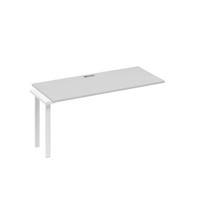 А4 Б1 015-1 СЕ (Серый/Белый) Секция стола 160 рабочей станции на каркасе UNO