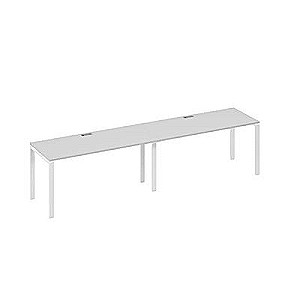 А4 Б1 015-2 СЕ (Серый/Белый) Рабочая станция 2х160 опоры UNO