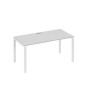 А4 Б1 025 СЕ (Серый/Белый) Стол письменный на металлокаркасе UNO
