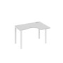 А4 Б1 032 СЕ (Серый/Белый) Стол эргономичный правый "Классика" на металлокаркасе UNO