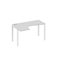 А4 Б1 033 СЕ (Серый/Белый) Стол эргономичный левый "Классика" на металлокаркасе UNO