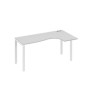 А4 Б1 036 СЕ (Серый/Белый) Стол эргономичный правый "Классика" на металлокаркасе UNO