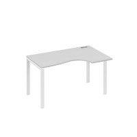 А4 Б1 044 СЕ (Серый/Белый) Стол эргономичный правый "Классика" на металлокаркасе UNO