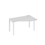 А4 Б1 054 СЕ (Серый/Белый) Стол эргономичный правый "Техно" на металлокаркасе UNO