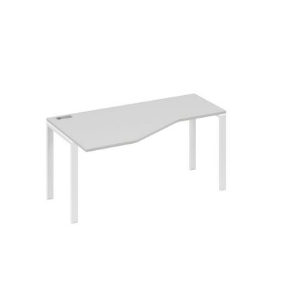 А4 Б1 055 СЕ (Серый/Белый) Стол эргономичный левый "Техно" на металлокаркасе UNO