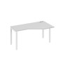 А4 Б1 056 СЕ (Серый/Белый) Стол эргономичный правый "Техно" на металлокаркасе UNO