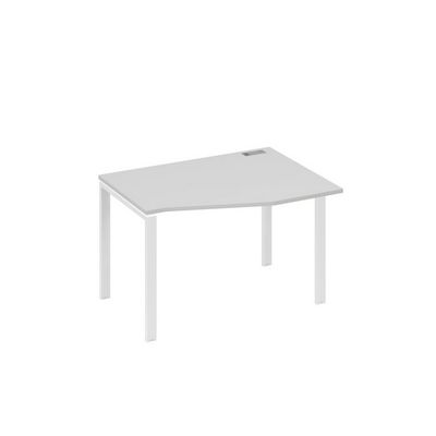 А4 Б1 062 СЕ (Серый/Белый) Стол эргономичный правый "Техно" на металлокаркасе UNO