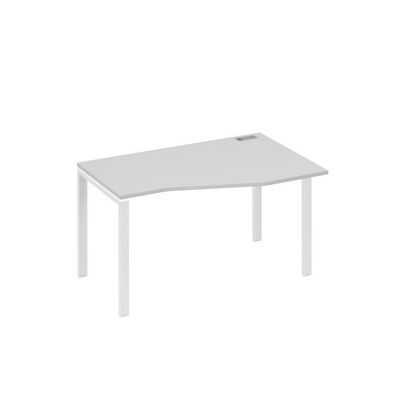 А4 Б1 064 СЕ (Серый/Белый) Стол эргономичный правый "Техно" на металлокаркасе UNO