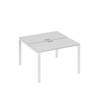 А4 Б1 170 СЕ (Серый/Белый) Рабочая станция на каркасе UNO столы 2х120