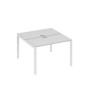 А4 Б1 170 СЕ (Серый/Белый) Рабочая станция на каркасе UNO столы 2х120