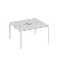 А4 Б1 171 СЕ (Серый/Белый) Рабочая станция на каркасе UNO столы 2х140