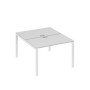 А4 Б1 173 СЕ (Серый/Белый) Рабочая станция на каркасе UNO столы 2х120
