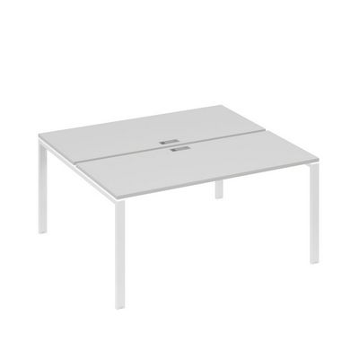 А4 Б1 175 СЕ (Серый/Белый) Рабочая станция на каркасе UNO столы 2х160