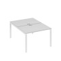 А4 Б1 176 СЕ (Серый/Белый) Рабочая станция на каркасе UNO столы 2х120