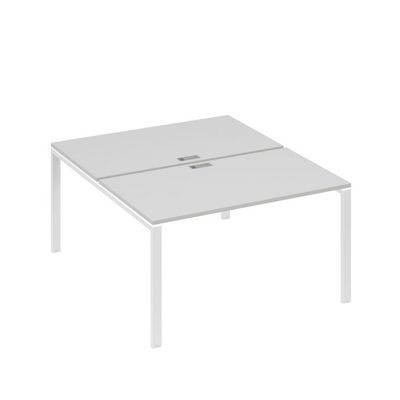 А4 Б1 177 СЕ (Серый/Белый) Рабочая станция на каркасе UNO столы 2х140