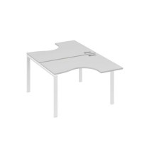 А4 Б1 180 СЕ (Серый/Белый) Рабочая станция опоры UNO столы 2х120 Классика