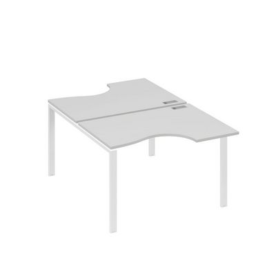 А4 Б1 183 СЕ (Серый/Белый) Рабочая станция опоры UNO столы 2х120 Классика