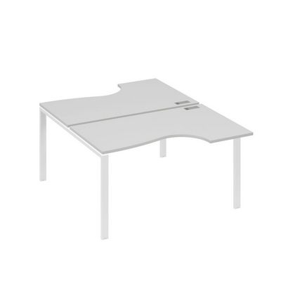А4 Б1 184 СЕ (Серый/Белый) Рабочая станция опоры UNO столы 2х140 Классика