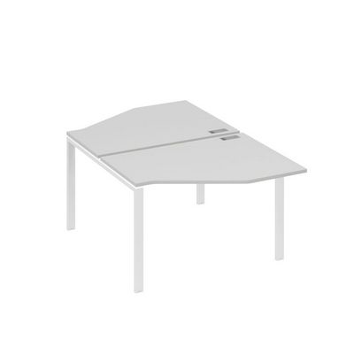 А4 Б1 186 СЕ (Серый/Белый) Рабочая станция опоры UNO со столами Техно 2х120