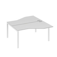 А4 Б1 188 СЕ (Серый/Белый) Рабочая станция опоры UNO со столами Техно 2х160