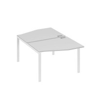 А4 Б1 189 СЕ (Серый/Белый) Рабочая станция каркас UNO столы 2х120 Техно