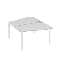 А4 Б1 190 СЕ (Серый/Белый) Рабочая станция каркас UNO столы 2х140 Техно