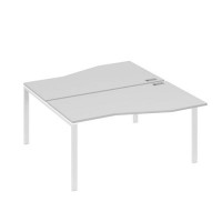 А4 Б1 191 СЕ (Серый/Белый) Рабочая станция каркас UNO столы 2х160 Техно