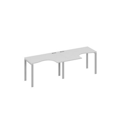 А4 С1 031-2 СЕ (Серый/Серый) Рабочая станция UNO 2х120 столы Классика эргономичные
