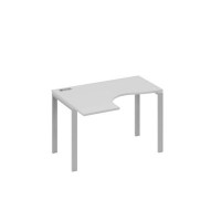 А4 С1 031 СЕ (Серый/Серый) Стол эргономичный левый "Классика" на металлокаркасе UNO
