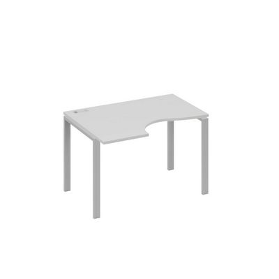 А4 С1 041 СЕ (Серый/Серый) Стол эргономичный левый "Классика" на металлокаркасе UNO