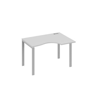А4 С1 042 СЕ (Серый/Серый) Стол эргономичный правый "Классика" на металлокаркасе UNO