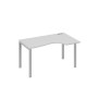 А4 С1 044 СЕ (Серый/Серый) Стол эргономичный правый "Классика" на металлокаркасе UNO