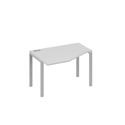 А4 С1 051 СЕ (Серый/Серый) Стол эргономичный левый "Техно" на металлокаркасе UNO