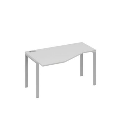 А4 С1 053 СЕ (Серый/Серый) Стол эргономичный левый "Техно" на металлокаркасе UNO