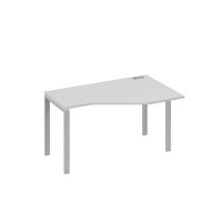А4 С1 054 СЕ (Серый/Серый) Стол эргономичный правый "Техно" на металлокаркасе UNO