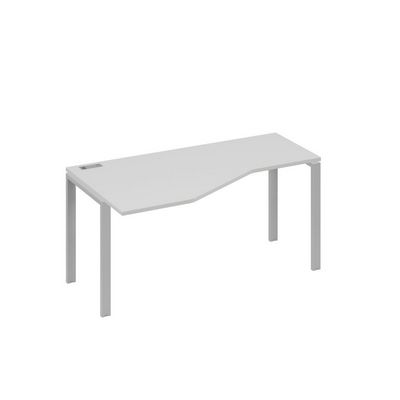 А4 С1 055 СЕ (Серый/Серый) Стол эргономичный левый "Техно" на металлокаркасе UNO