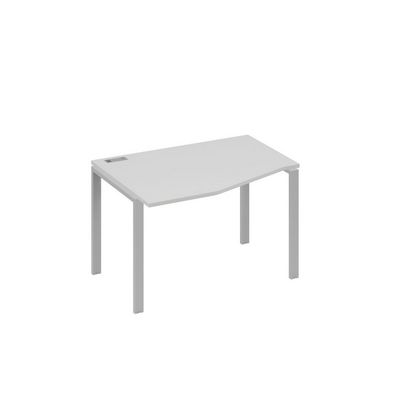 А4 С1 061 СЕ (Серый/Серый) Стол эргономичный левый "Техно" на металлокаркасе UNO