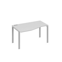 А4 С1 063 СЕ (Серый/Серый) Стол эргономичный левый "Техно" на металлокаркасе UNO
